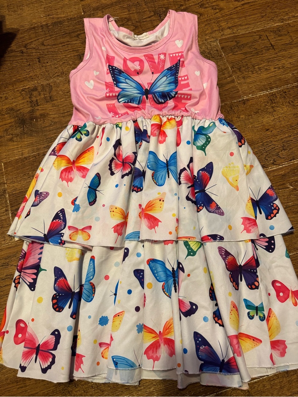 Girls butterfly dress NEW 10-12